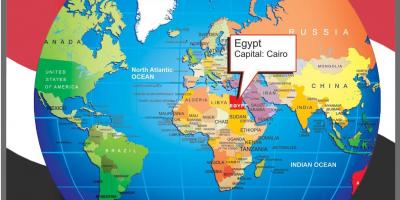 카이로에 위치하는 세계 지도