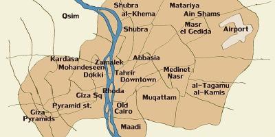 지도 카이로의와 주변 지역